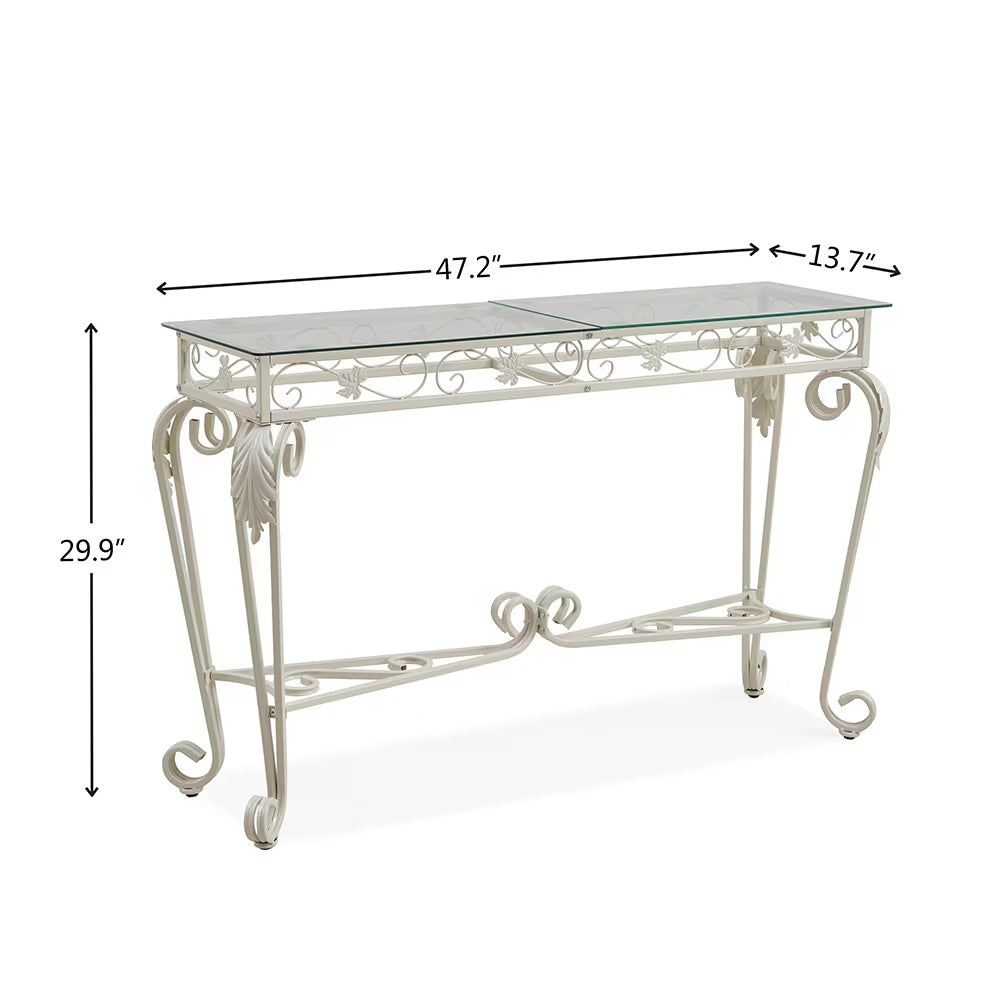 Modern Tempered Glass Console Table