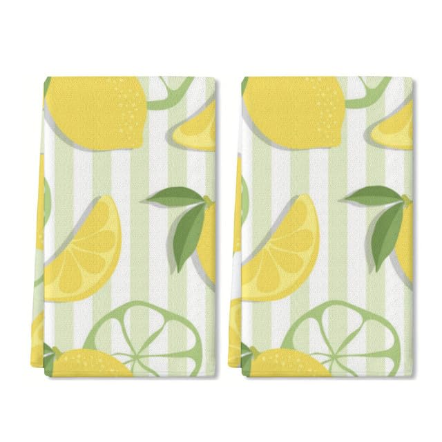 2 Pcs Kitchen Towels Lemons