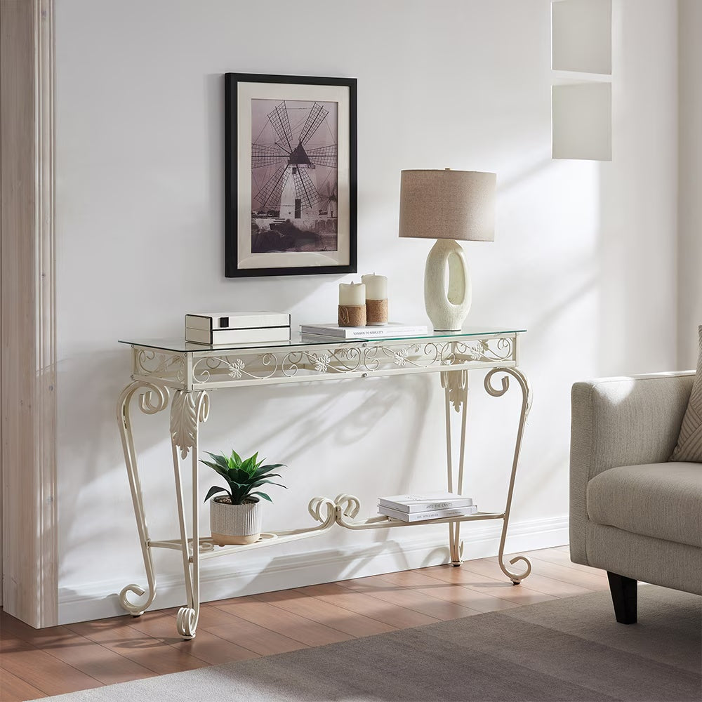 Modern Tempered Glass Console Table